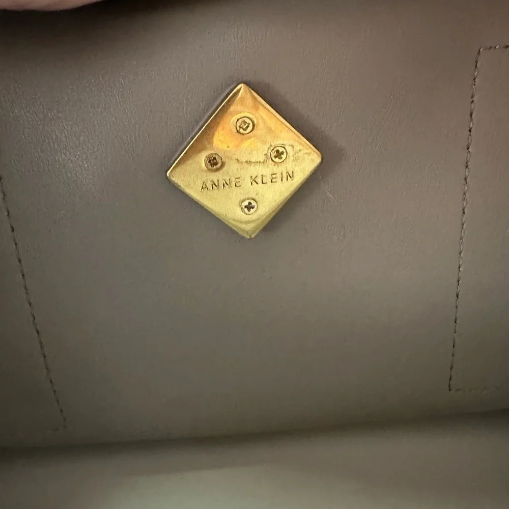 Anne Klein Cream Satchel Structured Design